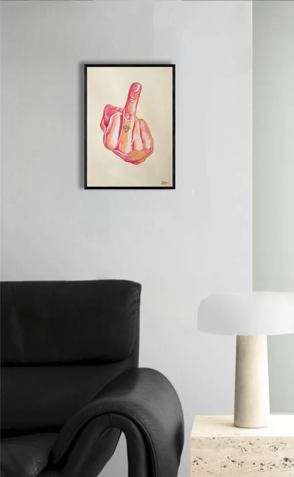 "I want a ring on my finger" - ORYGINAŁ. Ręcznie malowany obraz na papierze