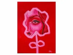 "To tylko kwiatek" - oryginał  25x30cm