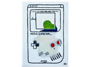 "Game Boy Classic"  Obraz z cyklu "Wspomnienia Milenialsa" - oryginał 13x18cm
