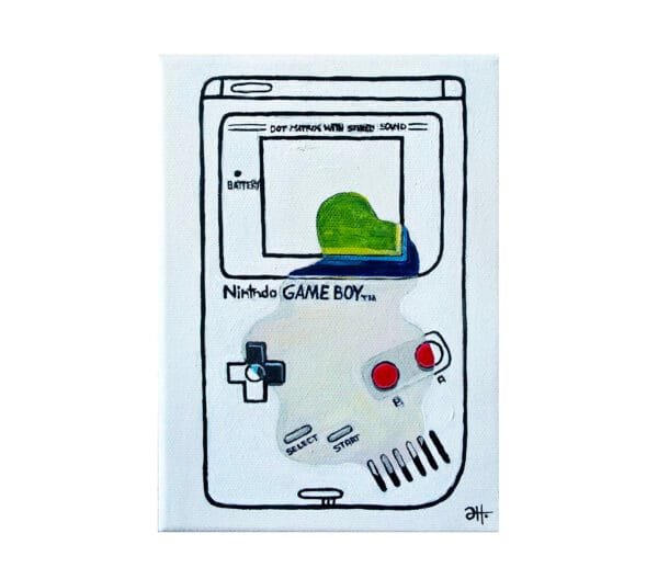 "Game Boy Classic"  Obraz z cyklu "Wspomnienia Milenialsa" - oryginał 13x18cm