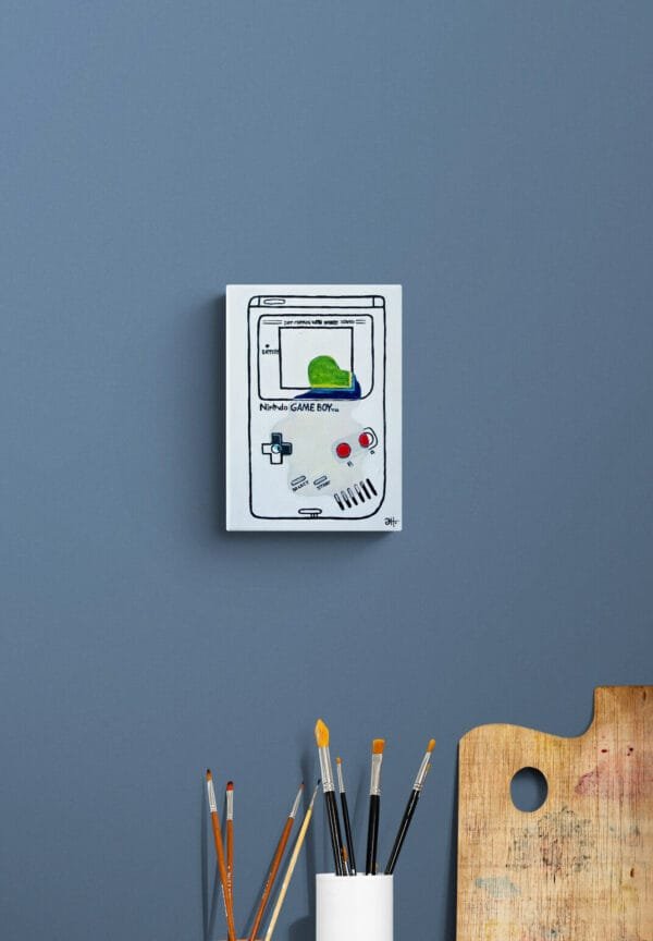 "Game Boy Classic"  Obraz z cyklu "Wspomnienia Milenialsa" - oryginał 13x18cm