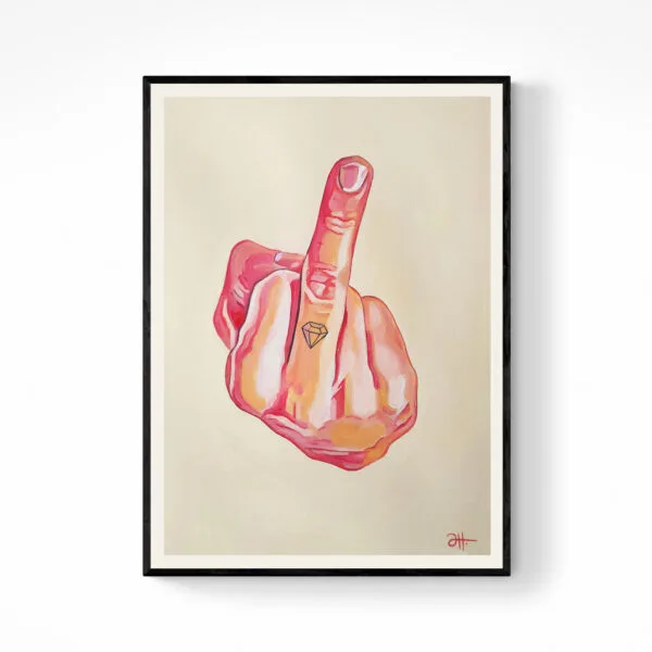 "I want a ring on my finger" - ORYGINAŁ. Ręcznie malowany obraz na papierze