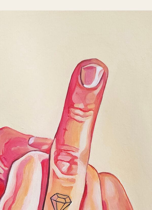 "I want a ring on my finger" - ORYGINAŁ. Ręcznie malowany obraz na papierze