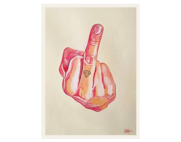 "I want a ring on my finger" - ORYGINAŁ. Ręcznie malowany obraz na papierze