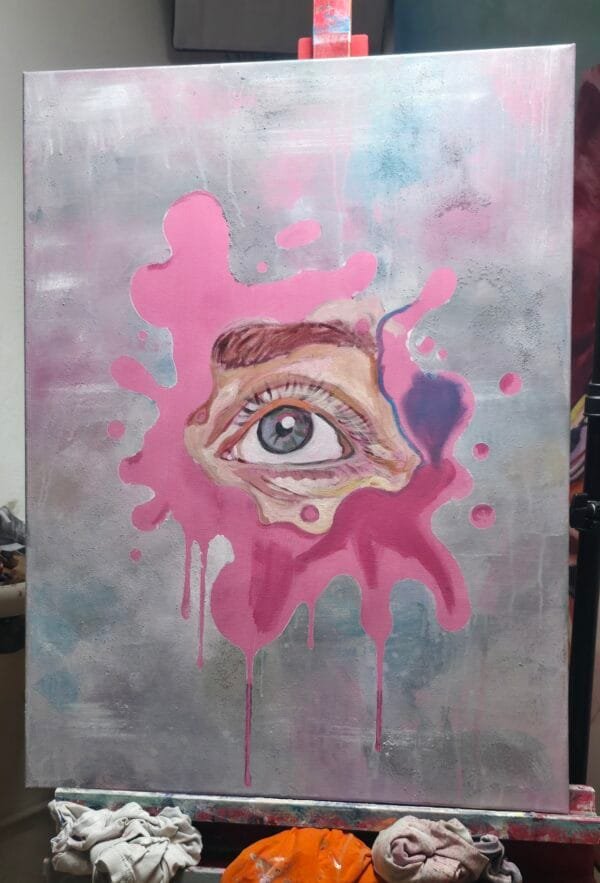 "Różowa Transgresja" - oryginał 58x78cm