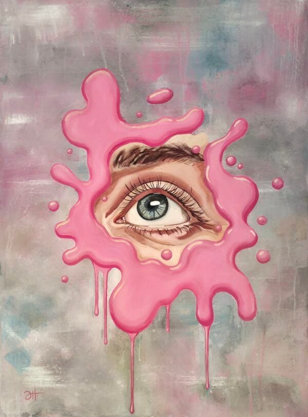 "Różowa Transgresja" - oryginał 58x78cm